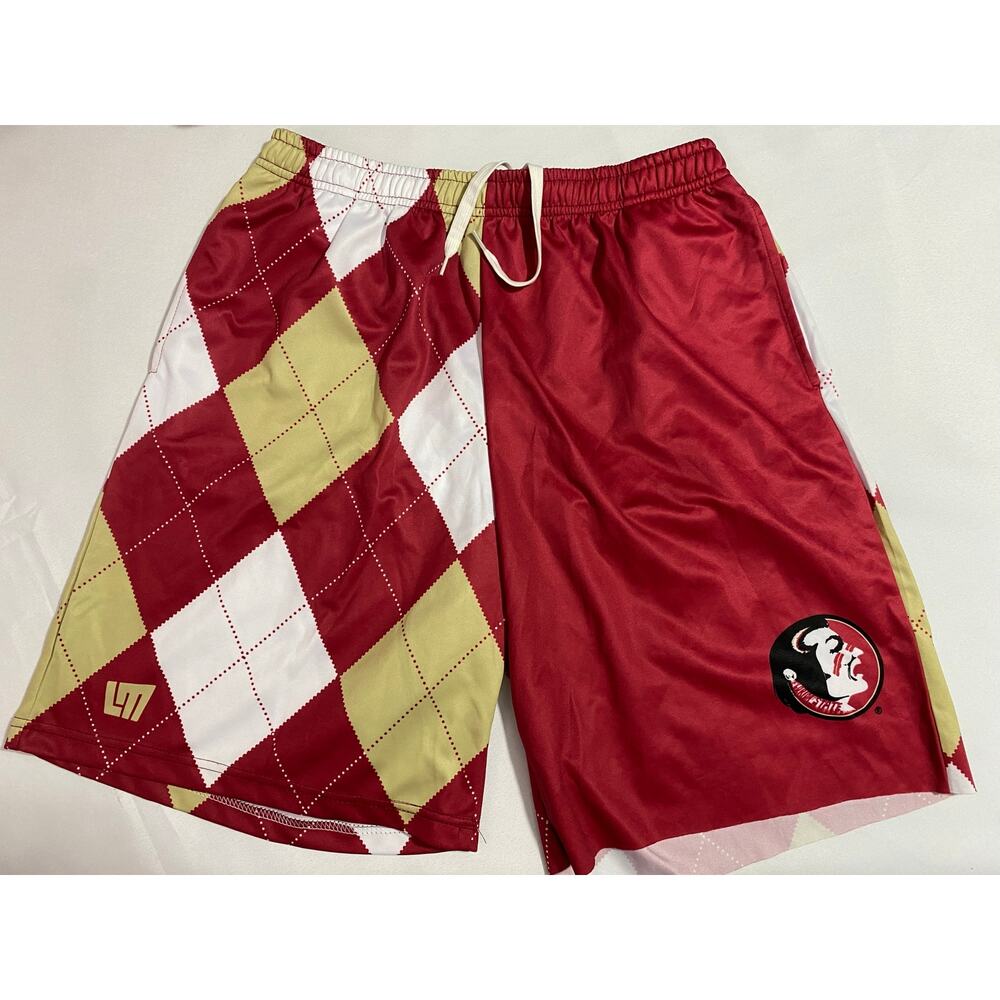 Loudmouth Golf Shorts Florida State Seminoles Mens Argyle Print Size Medium FSU